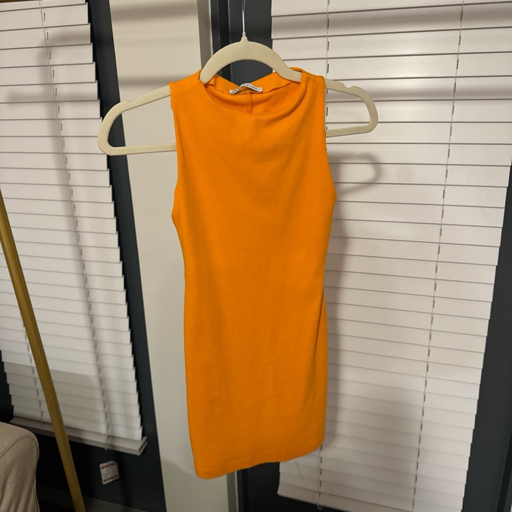 Zara Vibrant Orange Mini Dress